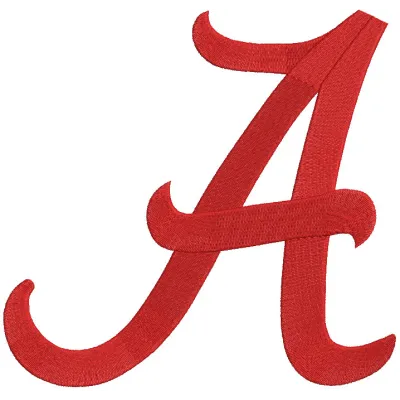 Embroidery design of the Alabama Crimson Tide secondary logo from 2001, featuring vibrant stitching details.
