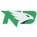 North Dakota Fighting Hawks Logo embroidery design, ideal for stitching on apparel and accessories.