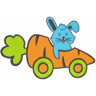 Bunny carrotmobil embroidery design - Embroidery Design
