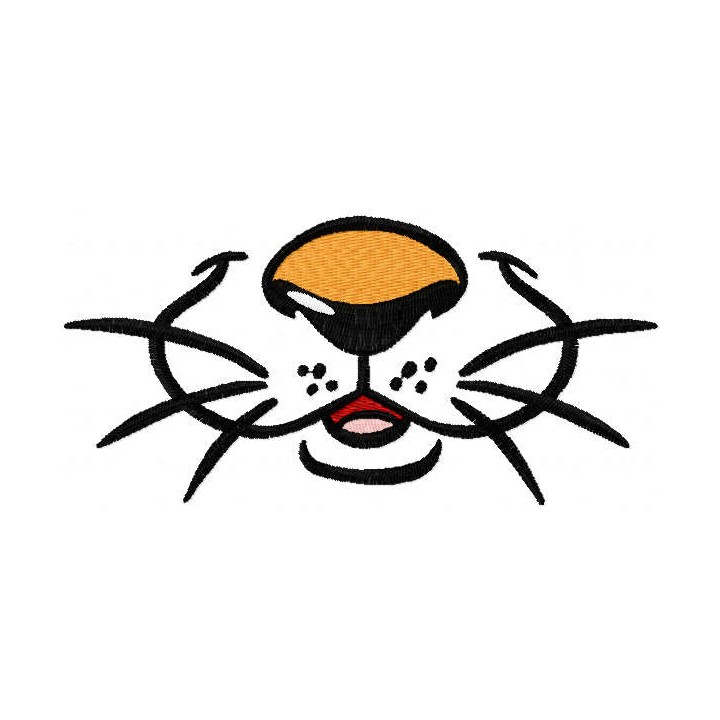 Cute tiger nose embroidery design - Embroidery Design