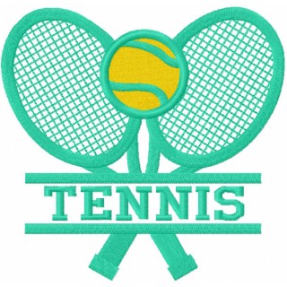 Tennis logo embroidery design - Embroidery Design