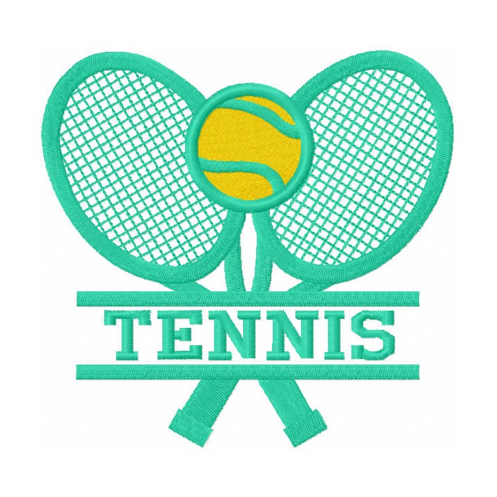 Tennis logo embroidery design - Embroidery Design