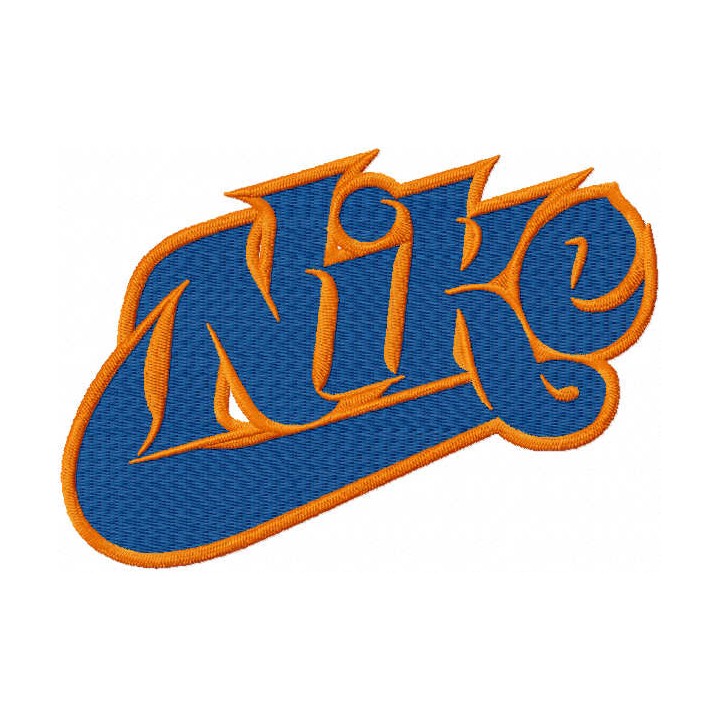 Nike modern logo embroidery design