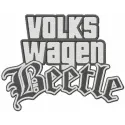 Stylish Volkswagen Beetle logo embroidery design, perfect for stitching on jackets, bags, and more.