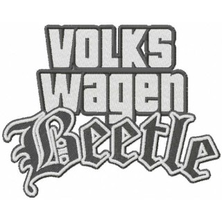 Volkswagen beetle stylish logo embroidery design - Embroidery Design