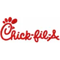 Chick fil a logo embroidery design