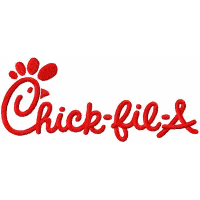 Chick fil a logo embroidery design