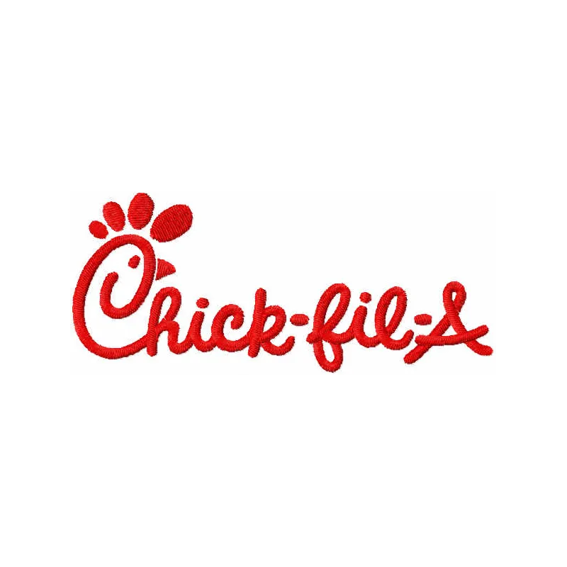 Chick fil a logo embroidery design