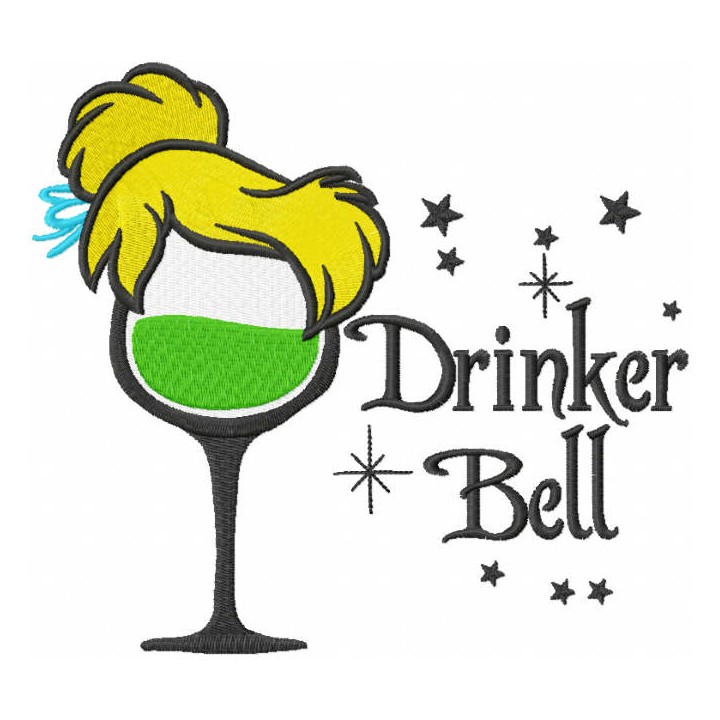 Drinker Bell embroidery design - Embroidery Design