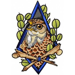 Eagle in frame embroidery design - Embroidery Design