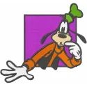 Preview of the Thinking Goofy embroidery design featuring a whimsical character, perfect for playful stitching projects.