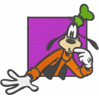 Thinking goofy embroidery design - Embroidery Design