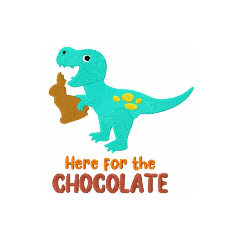 Here for the chocolate embroidery design showcasing a delightful Easter motif perfect for festive stitching projects.