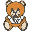 Oso Moschino toy embroidery design preview for fashion and apparel, showcasing a playful stitched motif.