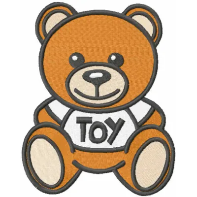 Oso Moschino toy embroidery design preview for fashion and apparel, showcasing a playful stitched motif.
