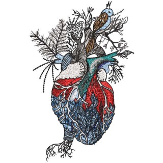 Heart of nature embroidery design - Embroidery Design