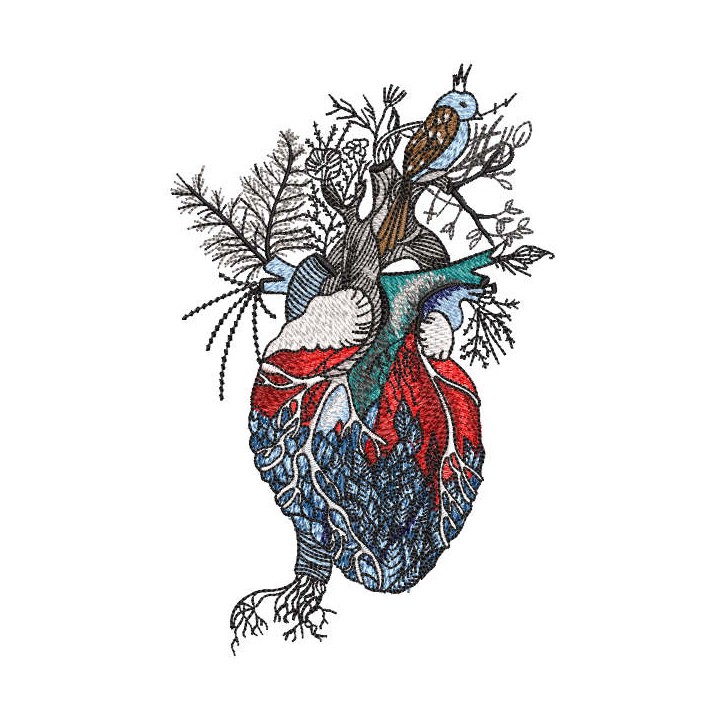 Heart of nature embroidery design - Embroidery Design