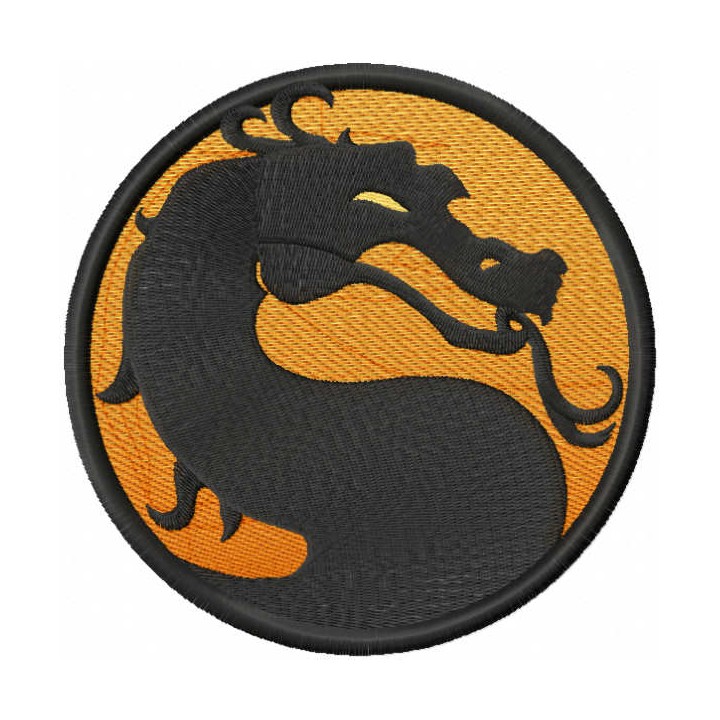 Mortal combat logo embroidery design - Embroidery Design