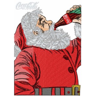 Santa drink coca cola embroidery design - Embroidery Design