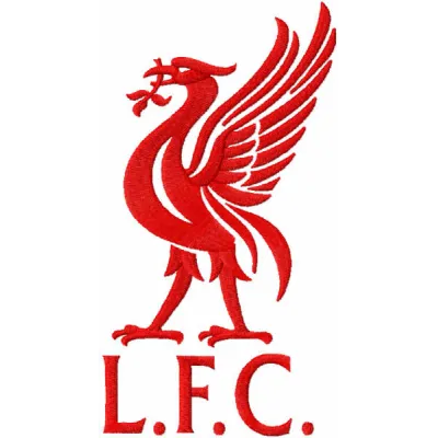 Liverpool football club red logo embroidery design