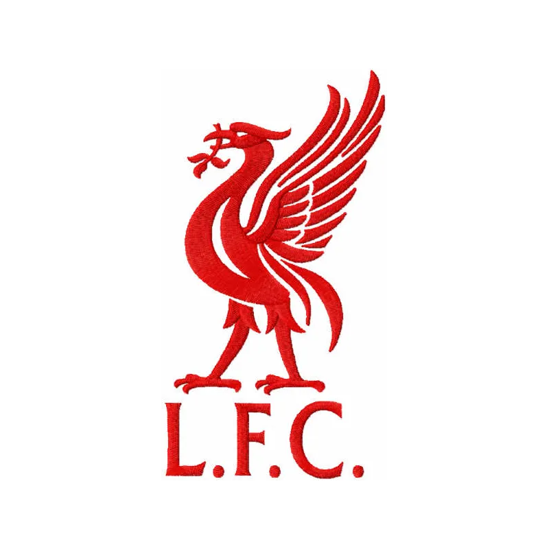 Liverpool football club red logo embroidery design