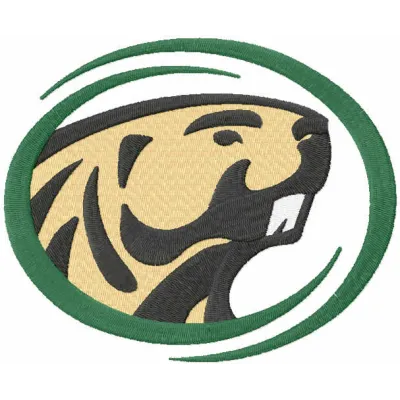 Bemidji State Beavers logo embroidery design preview, showcasing collegiate spirit for sports enthusiasts.