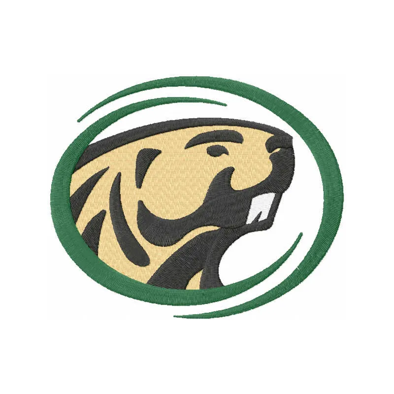 Bemidji State Beavers logo embroidery design preview, showcasing collegiate spirit for sports enthusiasts.