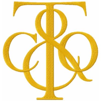 Tiffany and Co logo embroidery design preview showcasing intricate stitching patterns for fashionable apparel.