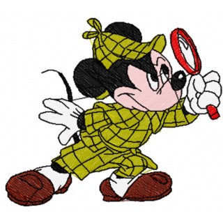 Mickey Sherlock embroidery design - Embroidery Design