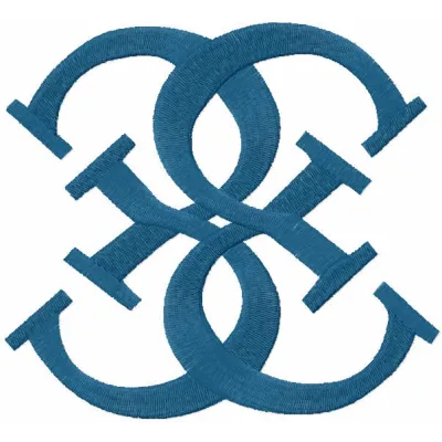 Preview of the Guess modern logo embroidery design, showcasing a stylish stitched motif for fashion apparel.