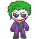 Chibi joker embroidery design preview showcasing a playful and colorful stitched motif for fun projects.