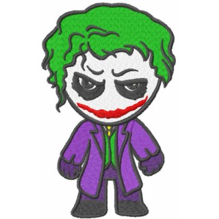 Chibi joker embroidery design - Embroidery Design