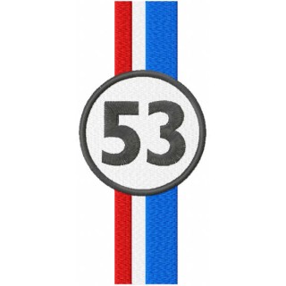 Herbie Racing Livery logo embroidery design - Embroidery Design