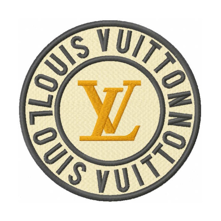 Louis Vuitton round logo embroidery design - Embroidery Design