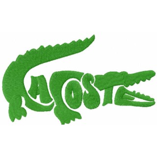 Lacoste modern logo embroidery design - Embroidery Design
