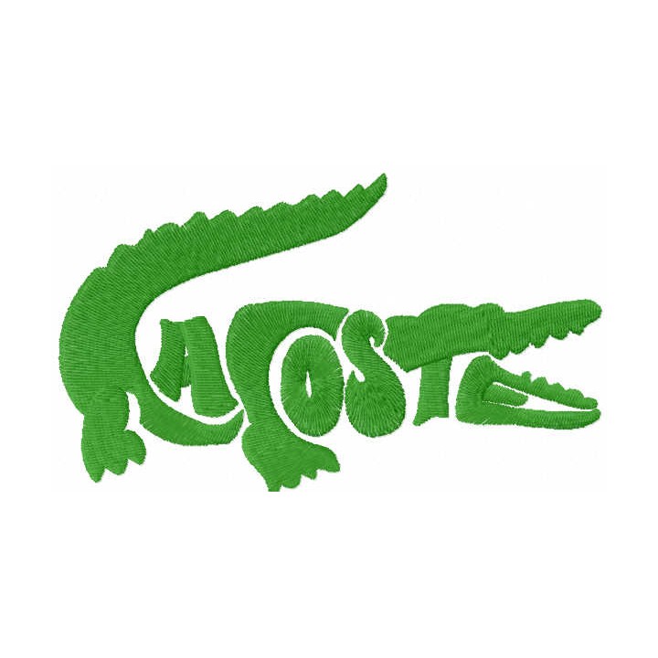 Lacoste modern logo embroidery design - Embroidery Design