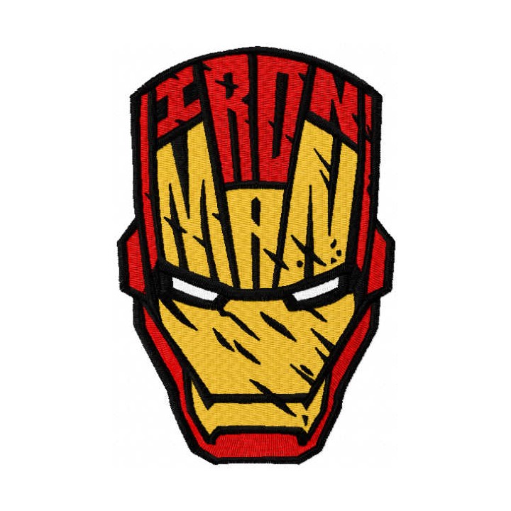 Iron Maan mask embroidery design - Embroidery Design