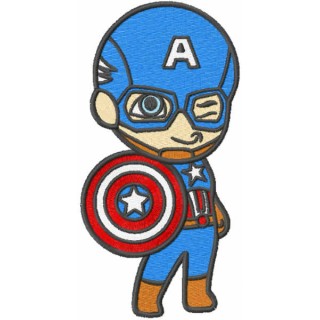 Captain America with shield embroidery design - Embroidery Design