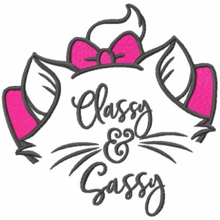 Classy and sassy embroidery design - Embroidery Design