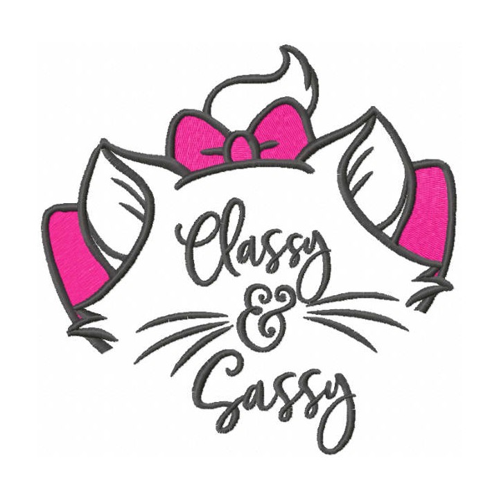 Classy and sassy embroidery design - Embroidery Design