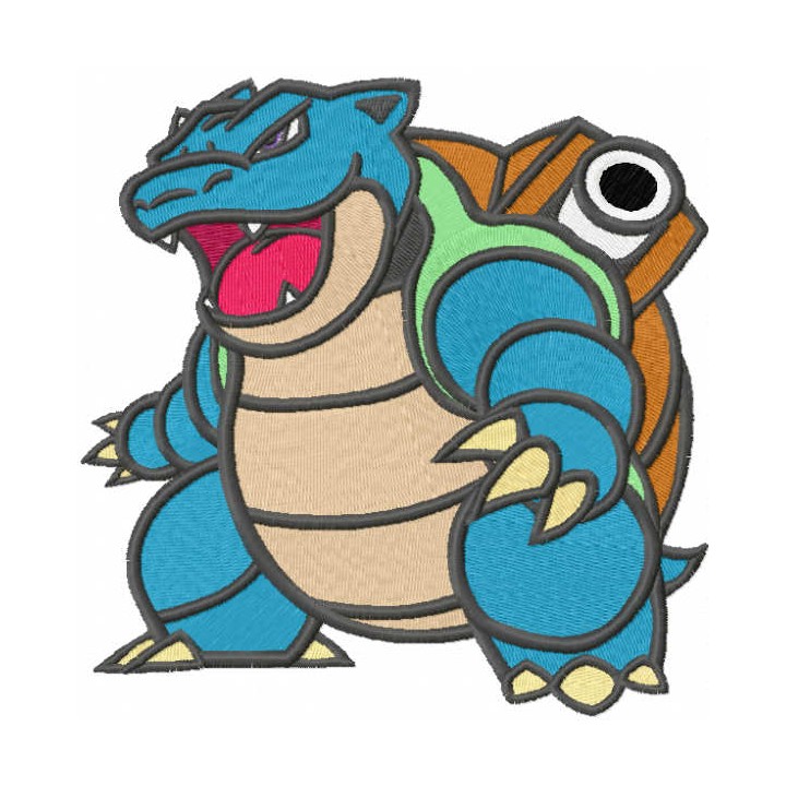 Blastoise embroidery design - Embroidery Design