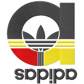 Adidas modern logo embroidery design - Embroidery Design