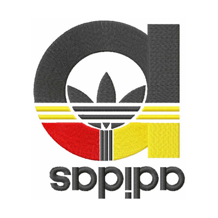 Adidas modern logo embroidery design - Embroidery Design