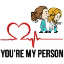You're my person embroidery design showcasing a heartfelt message, perfect for personal gifts or creative projects.