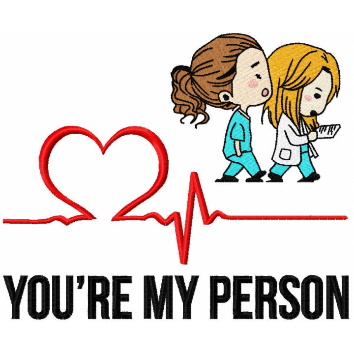 You're my person embroidery design - Embroidery Design