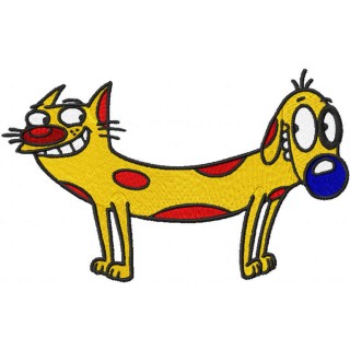 Cat and dog embroidery design - Embroidery Design