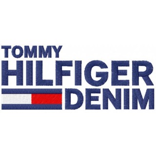 Tommy Hilfinger denim logo embroidery design - Embroidery Design