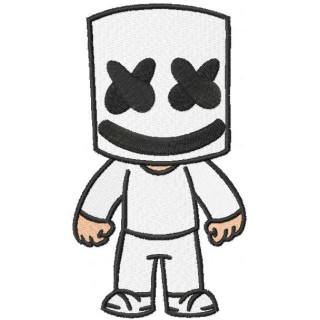 Marshmello boy embroidery design - Embroidery Design
