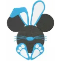Happy Easter Baby Mickey embroidery design featuring a cheerful Mickey Mouse motif, ideal for baby onesies and festive gifts.