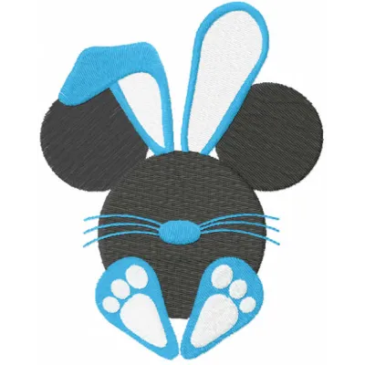 Happy Easter Baby Mickey embroidery design featuring a cheerful Mickey Mouse motif, ideal for baby onesies and festive gifts.